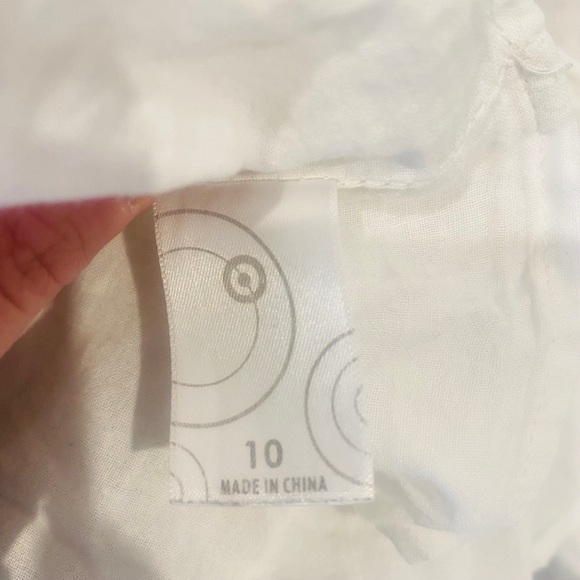 Dress Floral Size 10 Fit Flare Belted Blue Red White Flowers Zip Tulle Lined - Picture 13 of 13